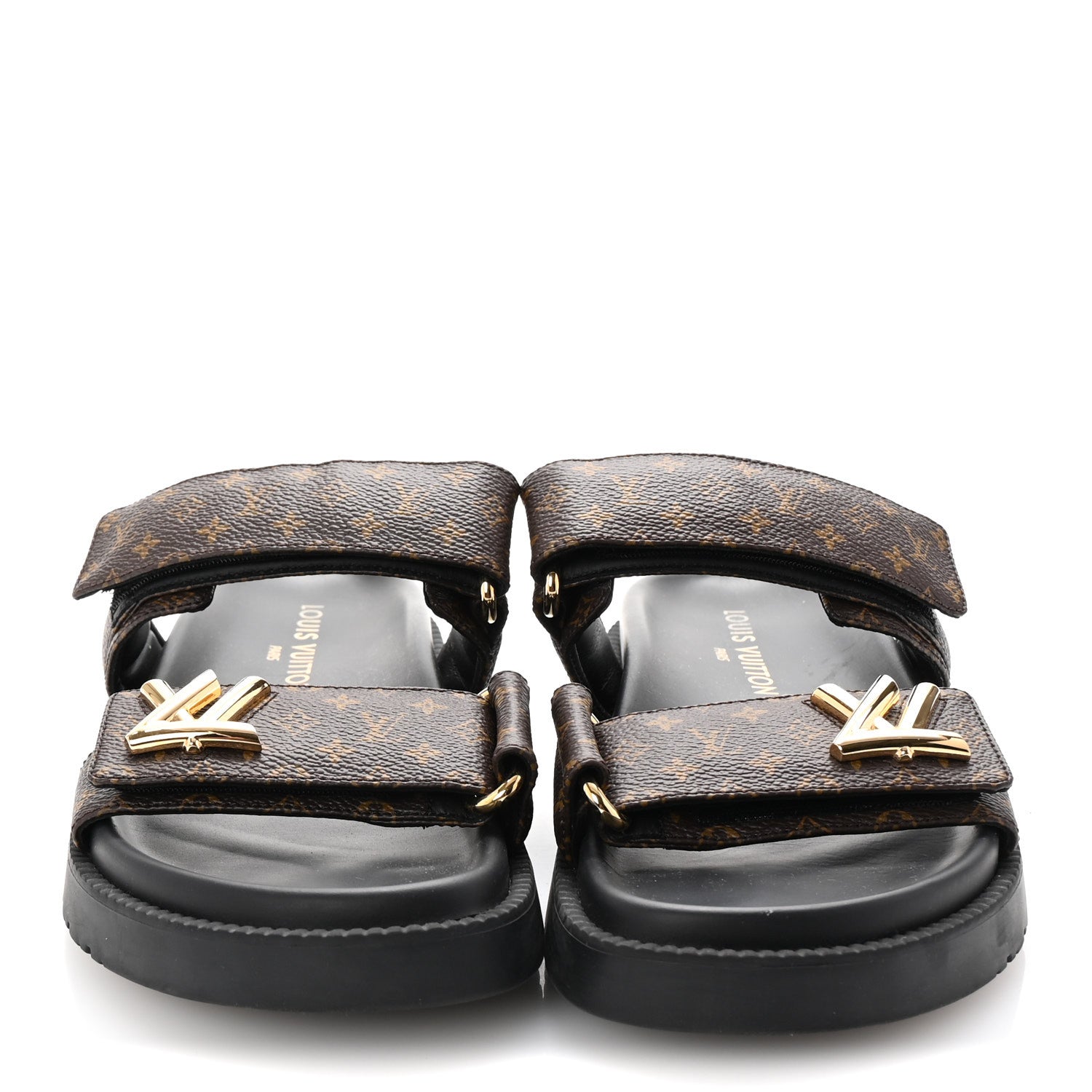 Louis Vuitton Monogram LV Sunset Comfort Flat Sandals 38.5 Cacao Brown 3 of 8