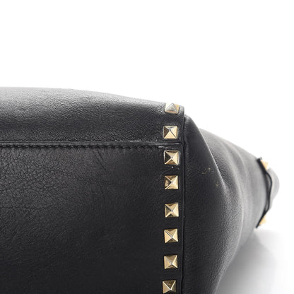 Valentino Garavani Vitello Rockstud Double Handle Tote Black 15 of 17