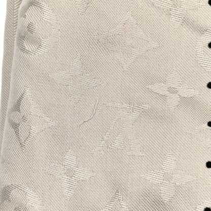 Louis Vuitton Silk Wool Monogram Pois Shawl Beige 4 of 5