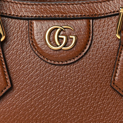 Gucci Textured Dollar Calfskin Web Mini Diana Tote Bag Cuir Black 8 of 11