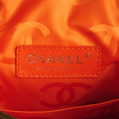 Chanel Calfskin Python Quilted Cambon Flat Tote Khaki 6 of 7