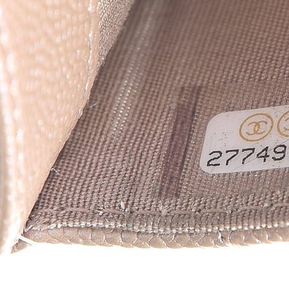 Chanel Iridescent Caviar Quilted Card Holder Beige 8 of 8