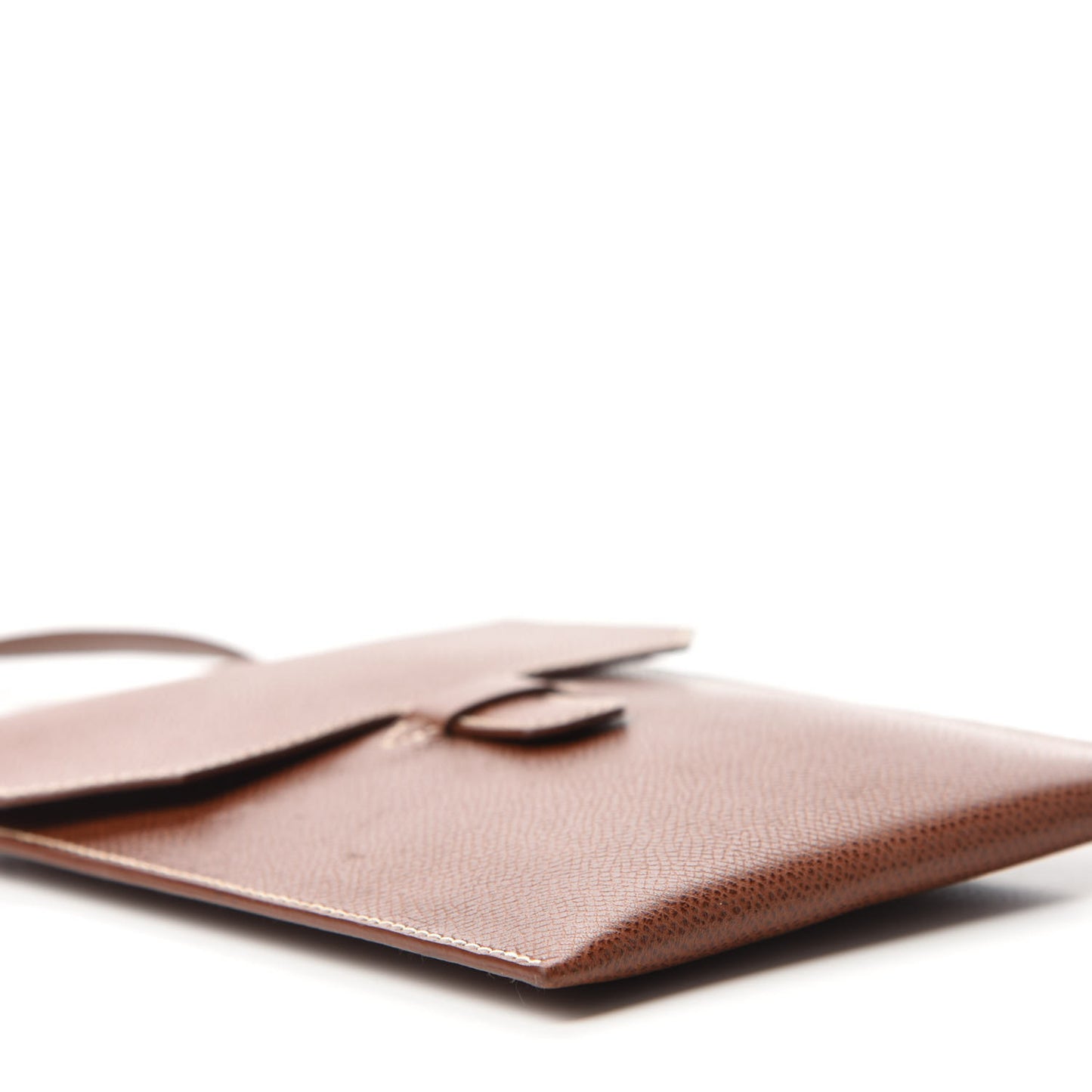 Veau Lisse Amelie Flat Pochette Noisette