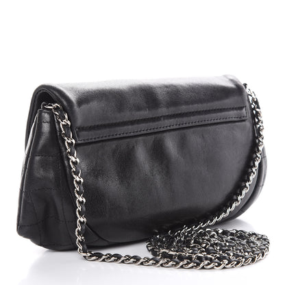 Chanel Lambskin Half Moon Wallet On Chain WOC Black 3 of 13