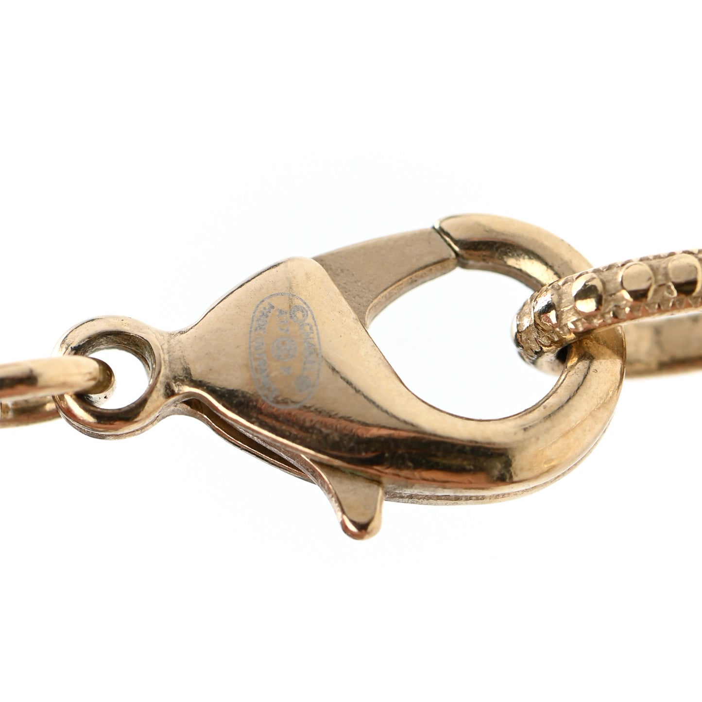 Pearl CC Drop Necklace Gold