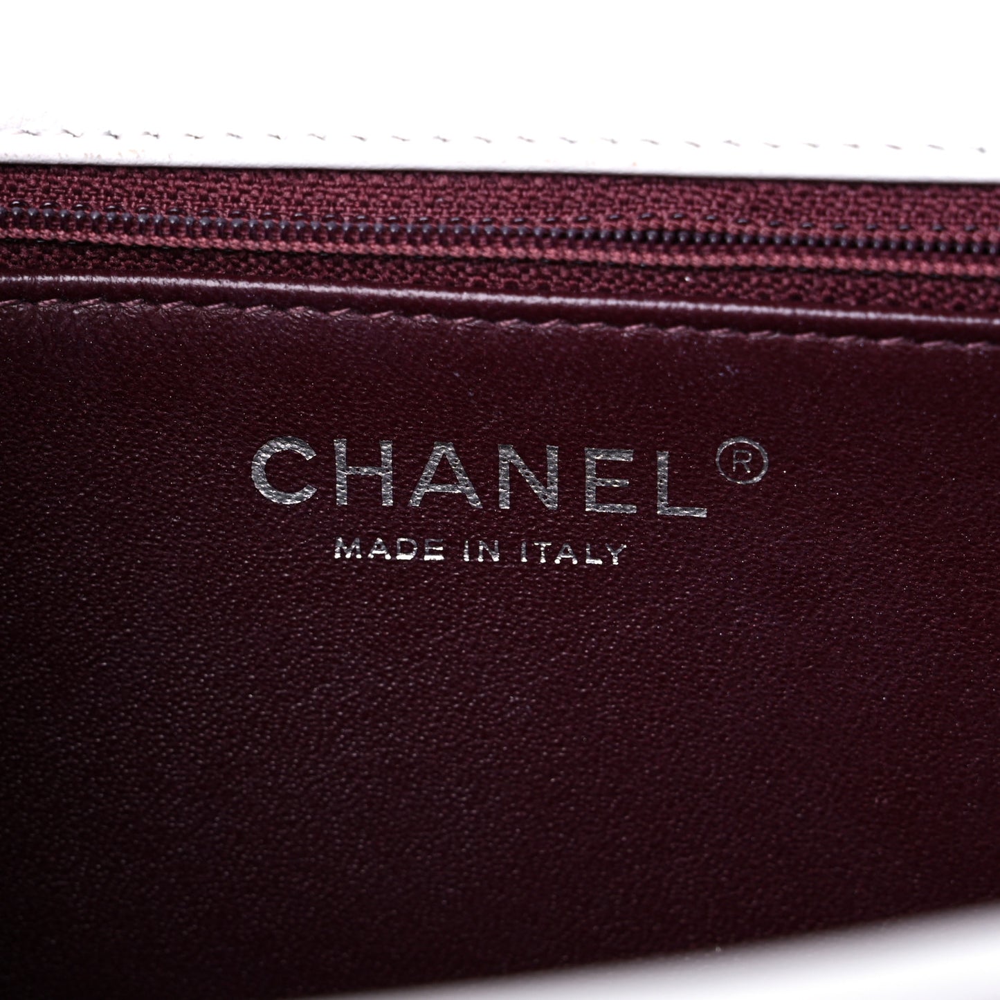 Calfskin Small Propeller Flap White