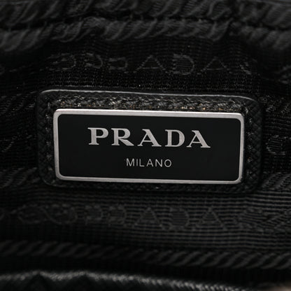 Prada Tessuto Nylon Saffiano Pocket Messenger Shoulder Bag Black 6 of 13