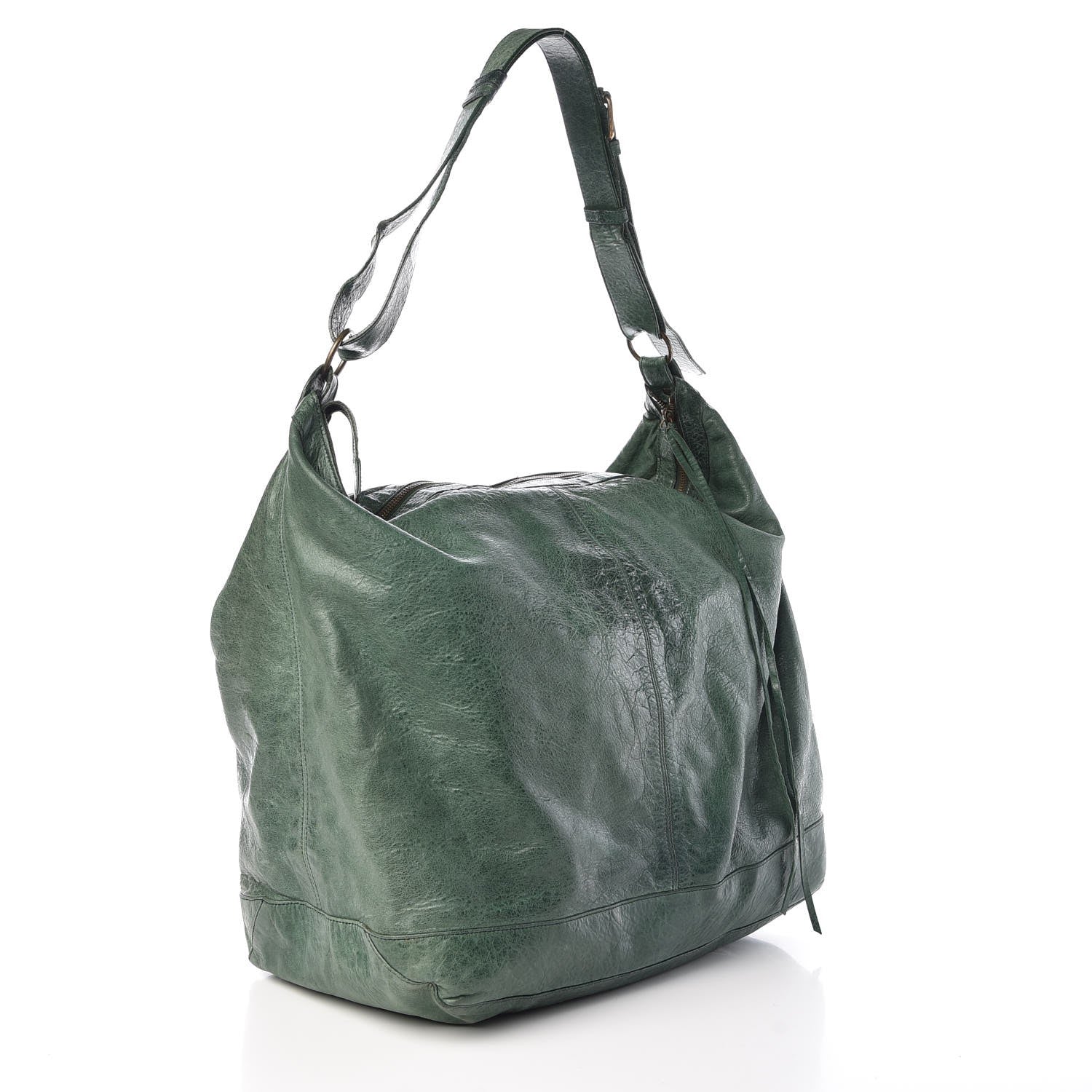 Balenciaga Agneau Classic Hardware Day Hobo Green 3 of 7
