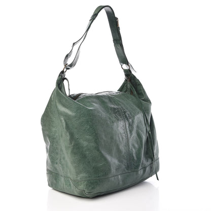 Balenciaga Agneau Classic Hardware Day Hobo Green 3 of 7
