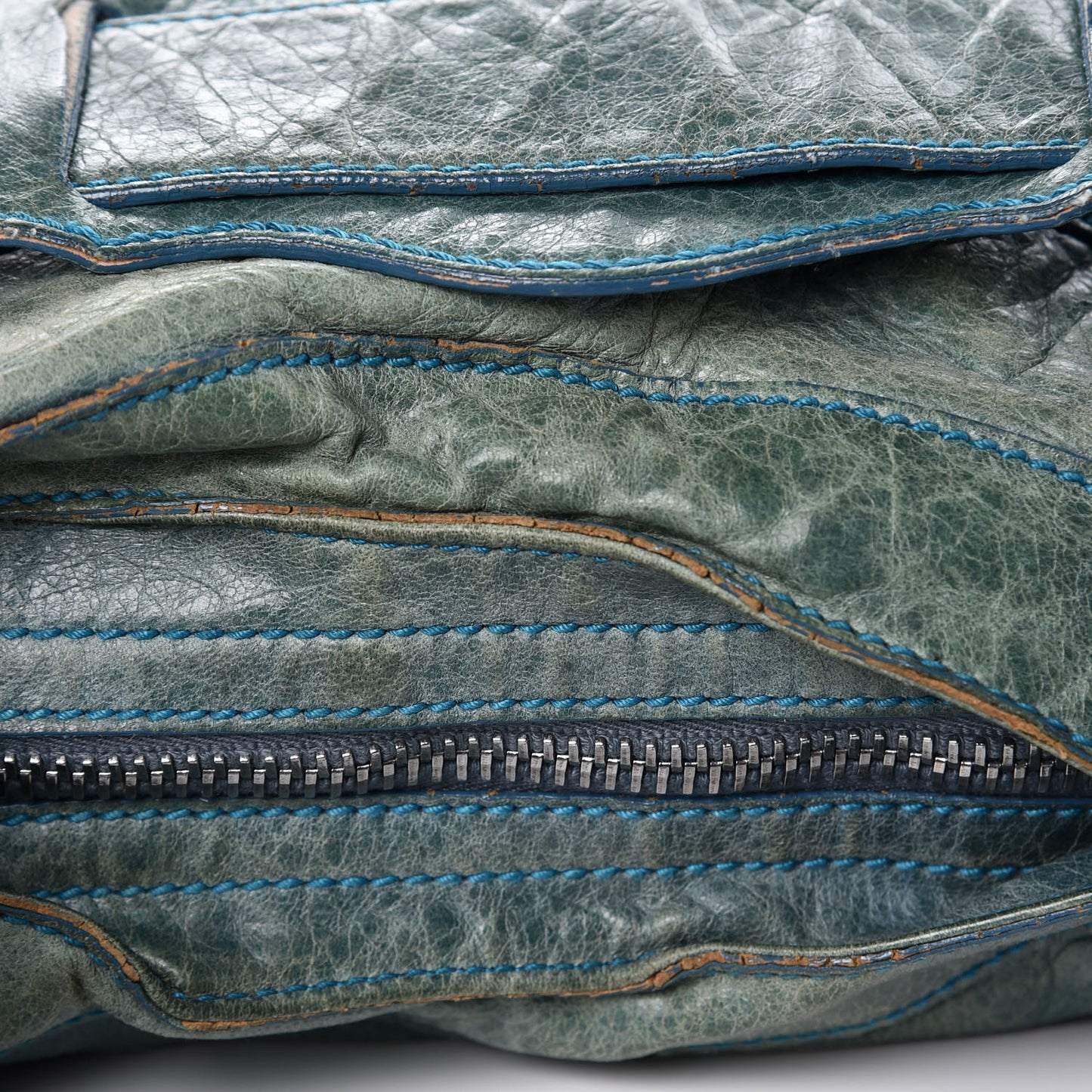 Chevre Giant 21 Gunmetal Hardware City Neiman Marcus LE Bleu