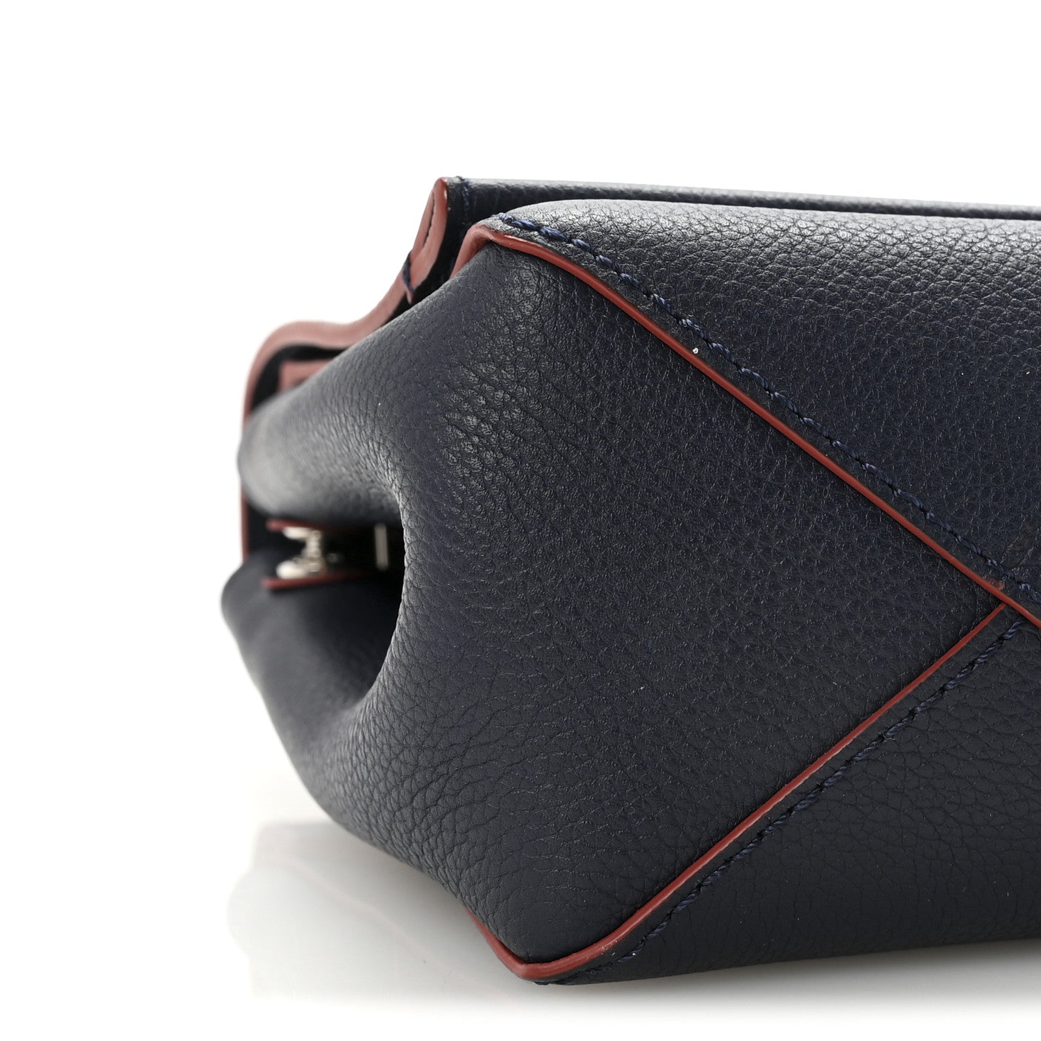 Louis Vuitton Calfskin Lockme II Chain Bag BB Marine Rouge 8 of 9