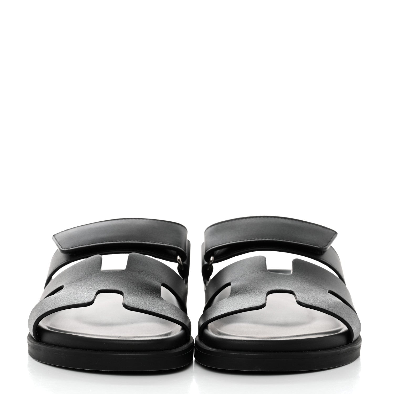 Hermes Calfskin Womens Chypre Sandals 36 Black 2 of 9