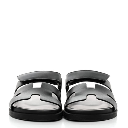 Hermes Calfskin Womens Chypre Sandals 36 Black 2 of 9