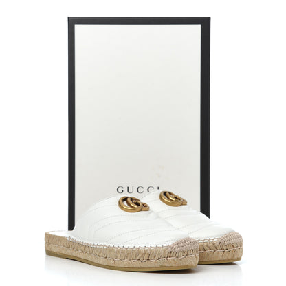 Gucci Nappa Matelasse GG Marmont Espadrille Slippers 36.5 Great White 12 of 12