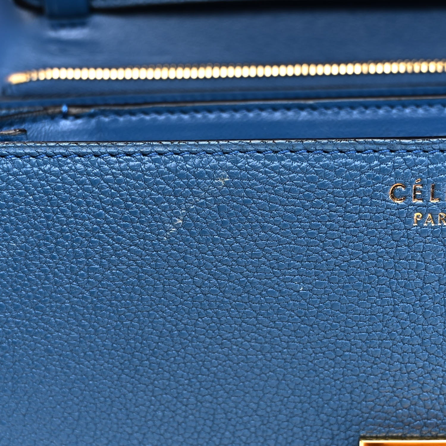 Celine Goatskin Medium Classic Box Flap Bag Deepsea 13 of 13