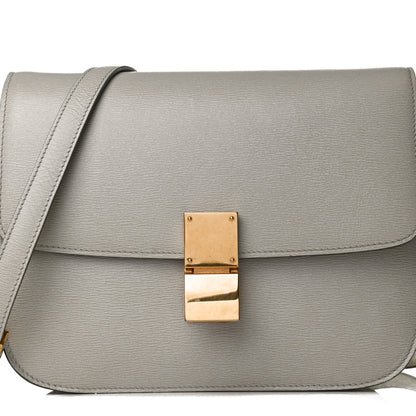 Celine Liege Calfskin Medium Classic Box Flap Bag Pale Grey 8 of 12