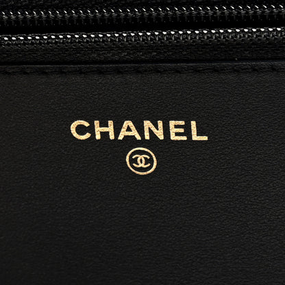 Chanel Caviar Quilted Boy Wallet On Chain WOC Black 6 of 10