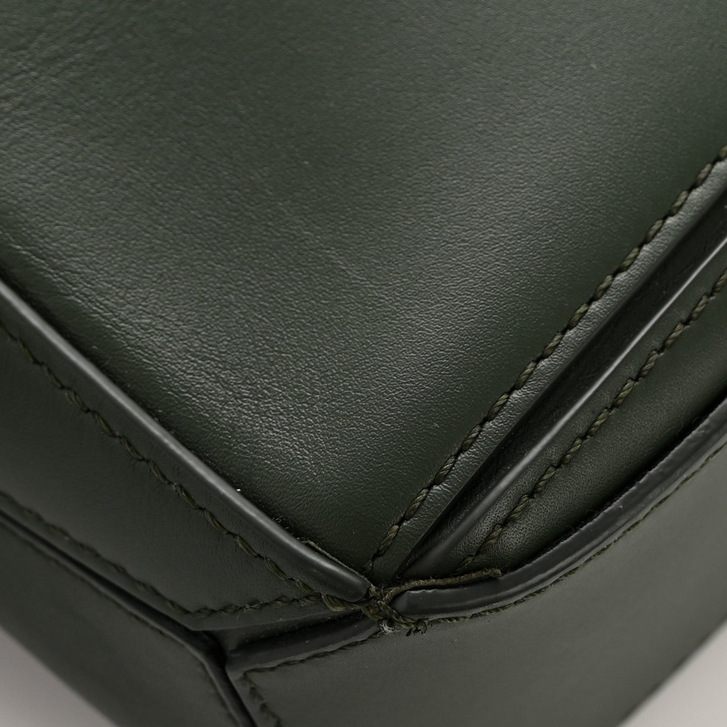 Satin Calfskin Mini Puzzle Bag Vintage Khaki