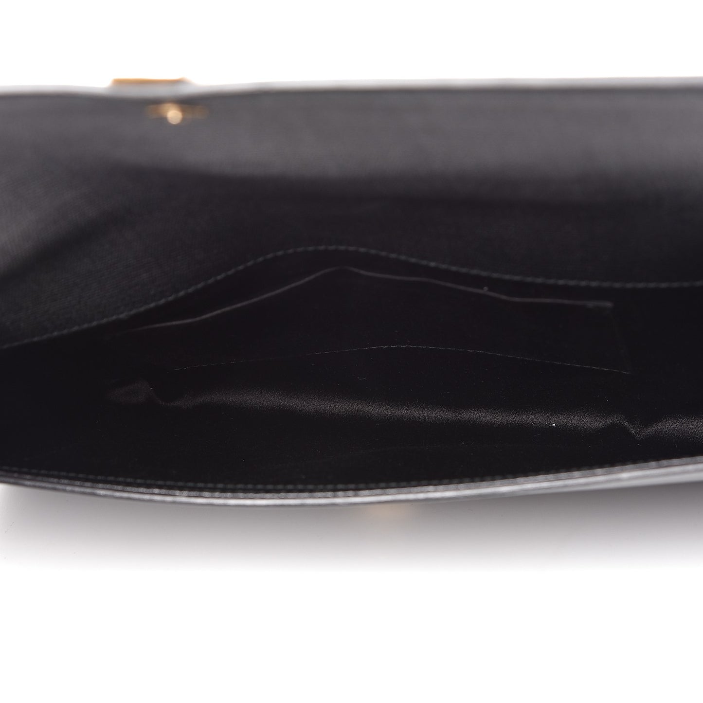Textured Calfskin Y Ligne Clutch Black