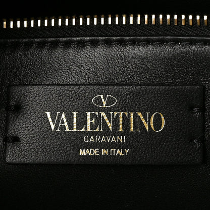 Valentino Garavani Nappa Large Roman Stud Shoulder Bag Ivory Black 6 of 9