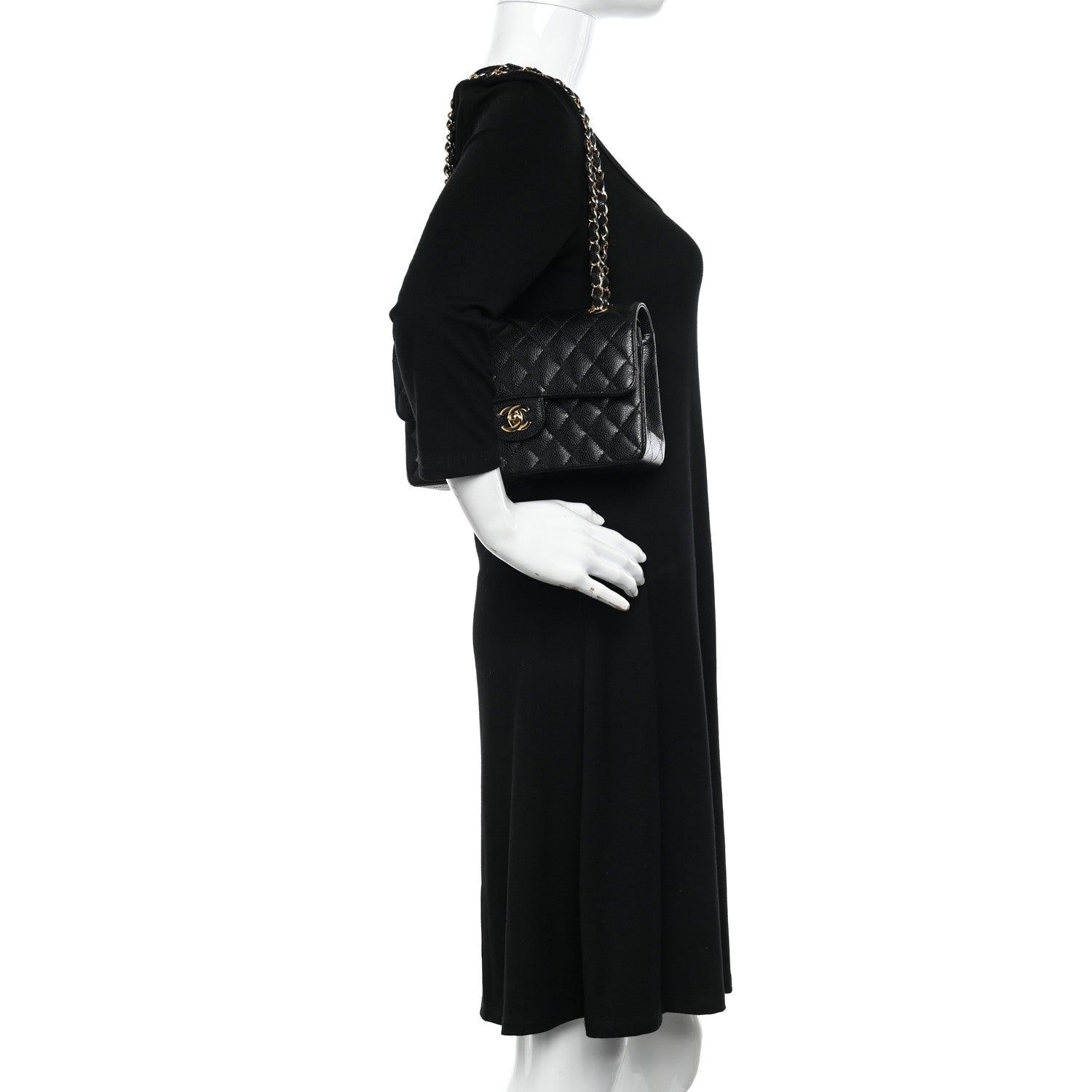Chanel Caviar Quilted Small Double Flap Black 2 of 11