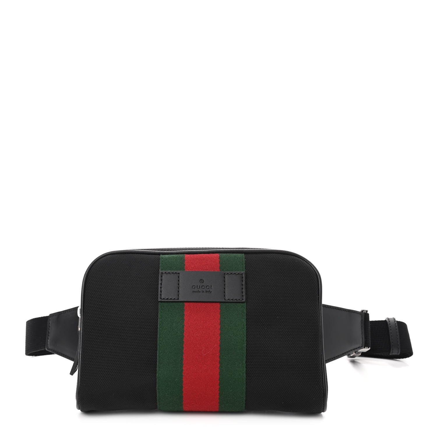 Gucci Canvas Web Slim Belt Bag Black 1 of 9
