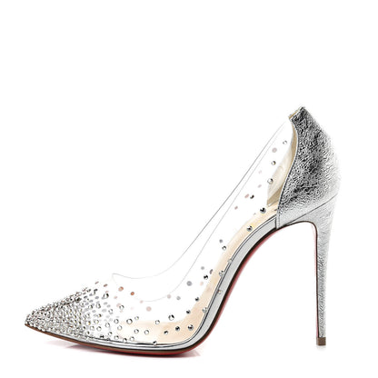 Christian Louboutin PVC Specchio Degrastrass 100 Pumps 38.5 Silver 1 of 9