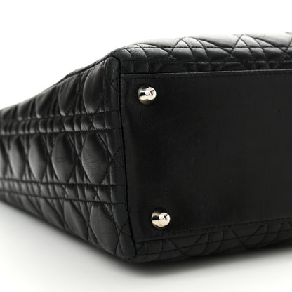 Christian Dior Lambskin Cannage Large Lady Dior Black 9 of 15