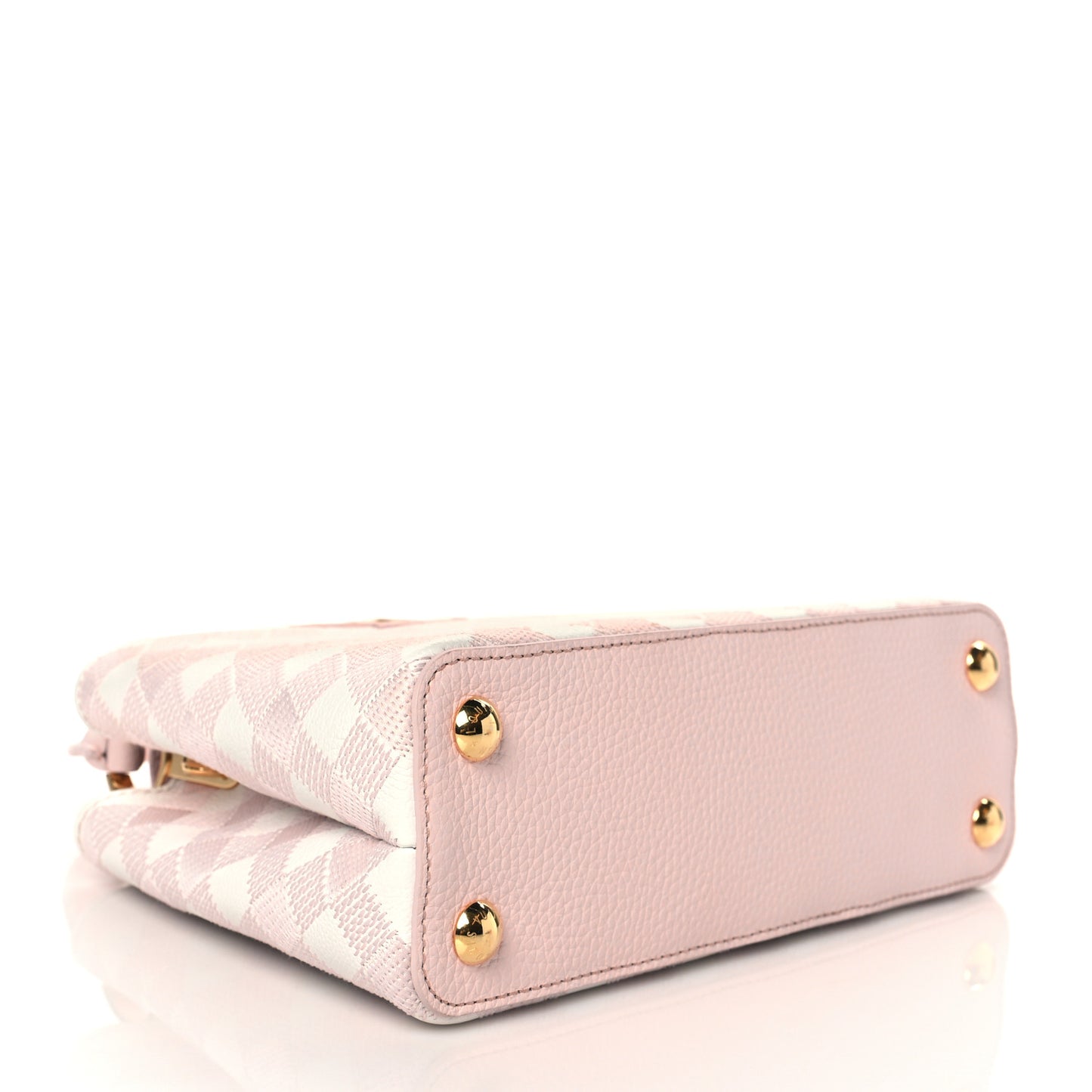 Taurillon Embroidered Vichy Capucines BB Light Pink