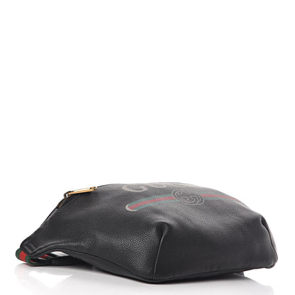 Gucci Grained Calfskin Logo Belt Bag Black 4 of 10