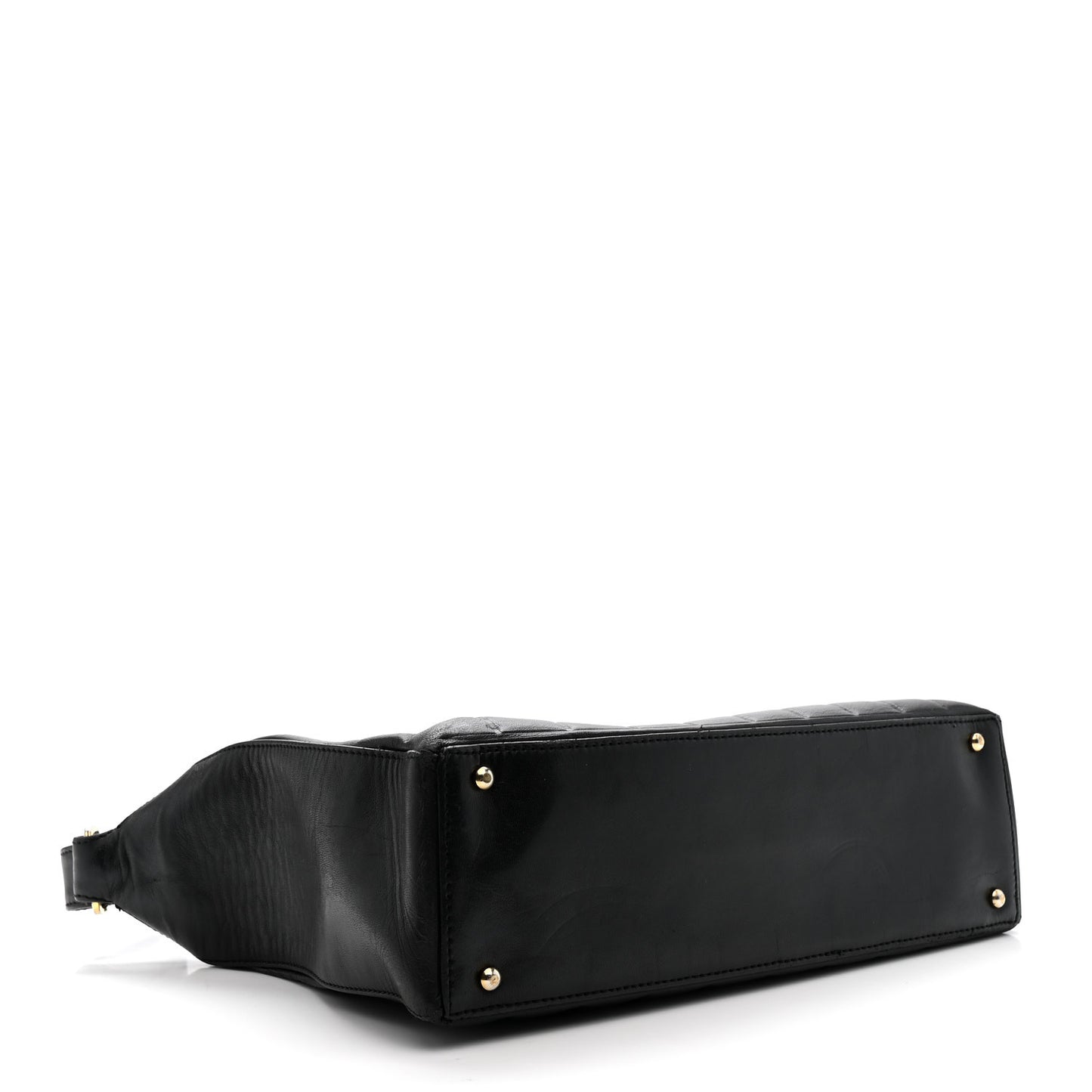 Lambskin Quilted Medium Chocolate Bar Shoulder Bag Black