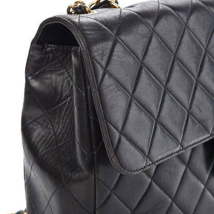 Chanel Lambskin Quilted Jumbo Single Flap Black 15 of 21