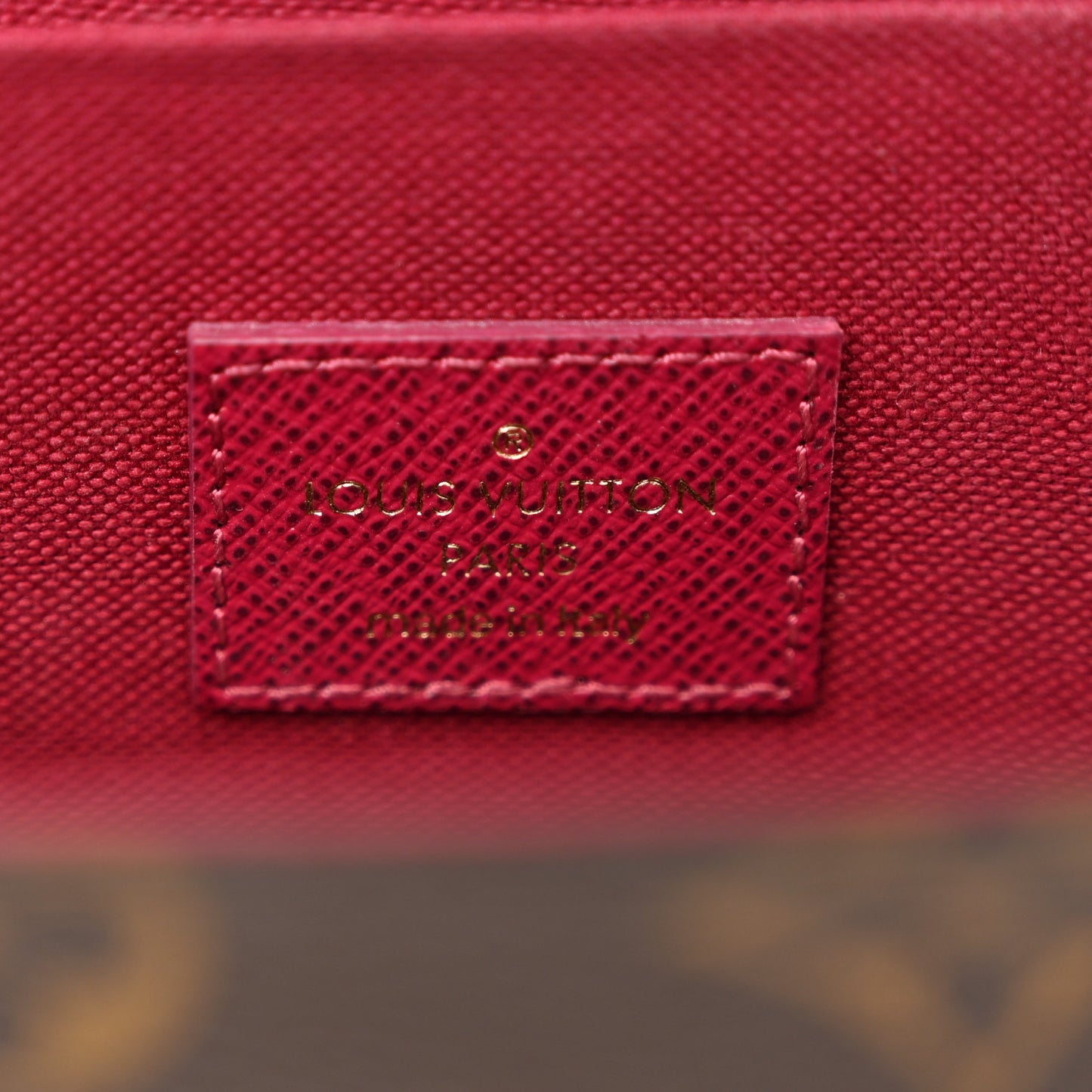 Monogram Pochette Felicie Chain Wallet Fuchsia
