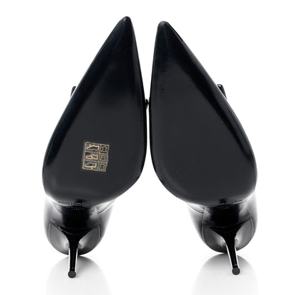 Saint Laurent Patent Calfskin Kayla 110 Pumps 38 Black 5 of 9
