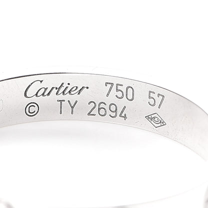 Cartier 18K White Gold 3.5mm LOVE Wedding Band Ring 57 8 4 of 4