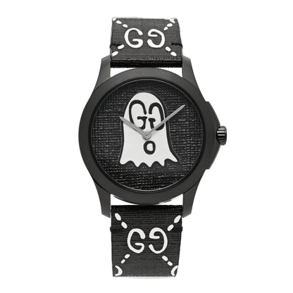 Gucci PVD Stainless Steel Canvas 38mm G-Timeless Ghost Quartz Watch Black 1 of 4