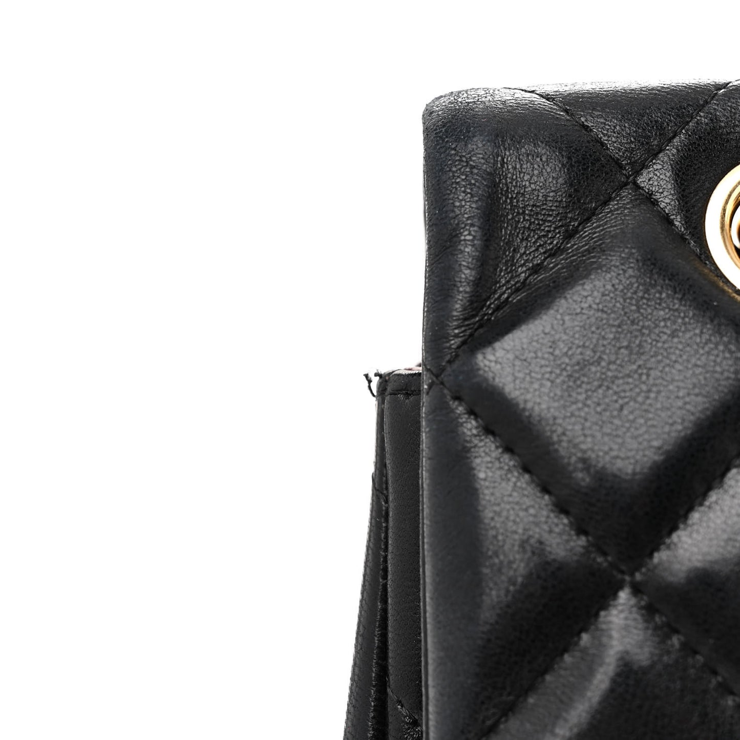 Lambskin Quilted Maxi Single Flap Black