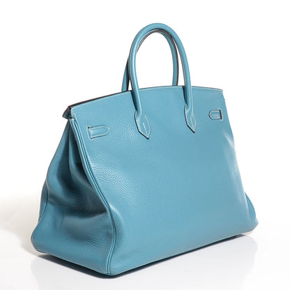 Hermes Togo Birkin 40 Blue Jean 7 of 30