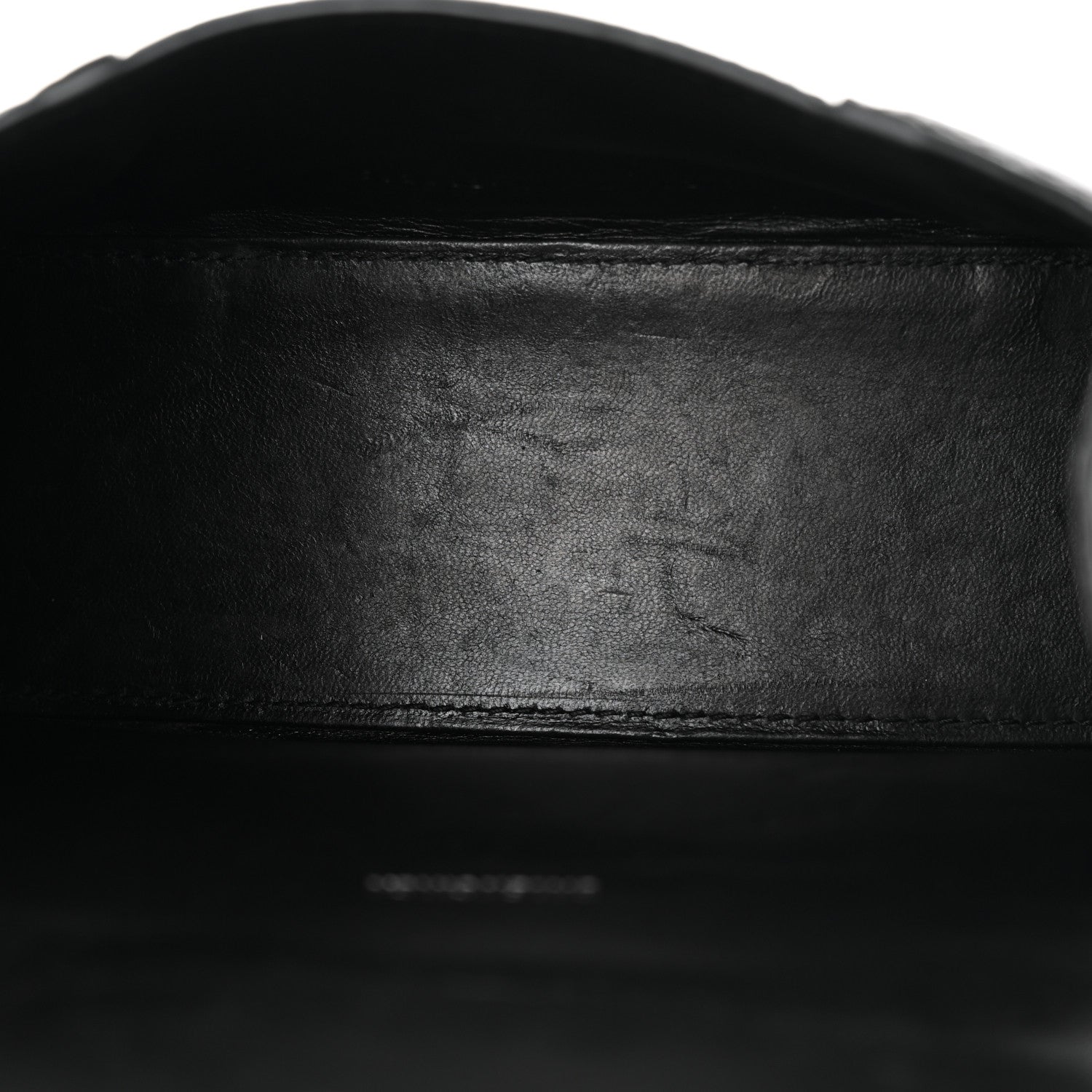 Balenciaga Shiny Calfskin Monochrome Crocodile Embossed Hourglass Top Handle Bag XS Black 5 of 17