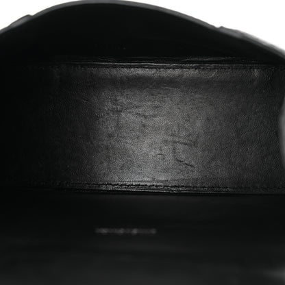 Balenciaga Shiny Calfskin Monochrome Crocodile Embossed Hourglass Top Handle Bag XS Black 5 of 17