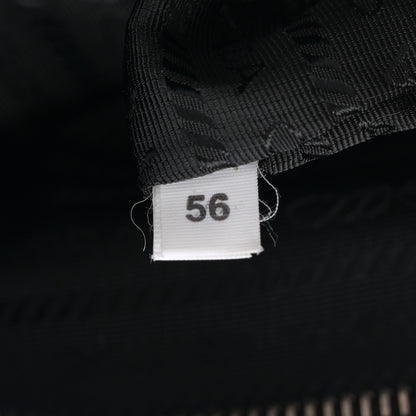 Prada Vitello Daino Triangle Logo Embossed Shoulder Bag Black 7 of 10