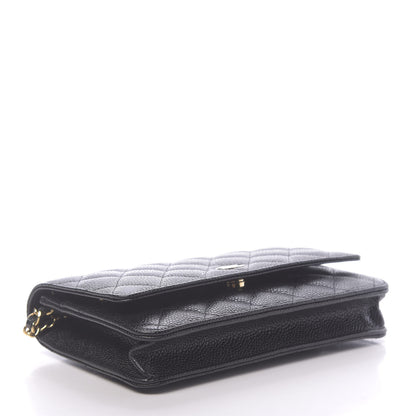 Chanel Caviar Quilted Wallet On Chain WOC Black 4 of 12