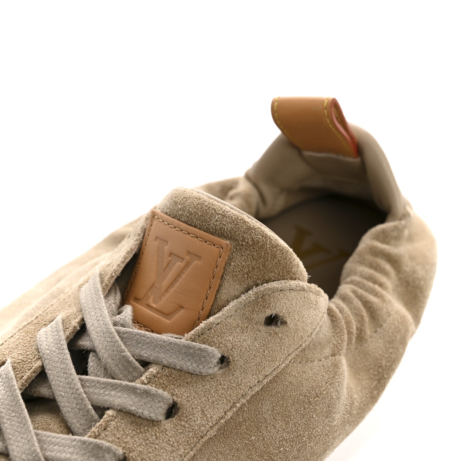 Louis Vuitton Suede Calfskin LV Soft Sneakers 9 Beige 1792386
