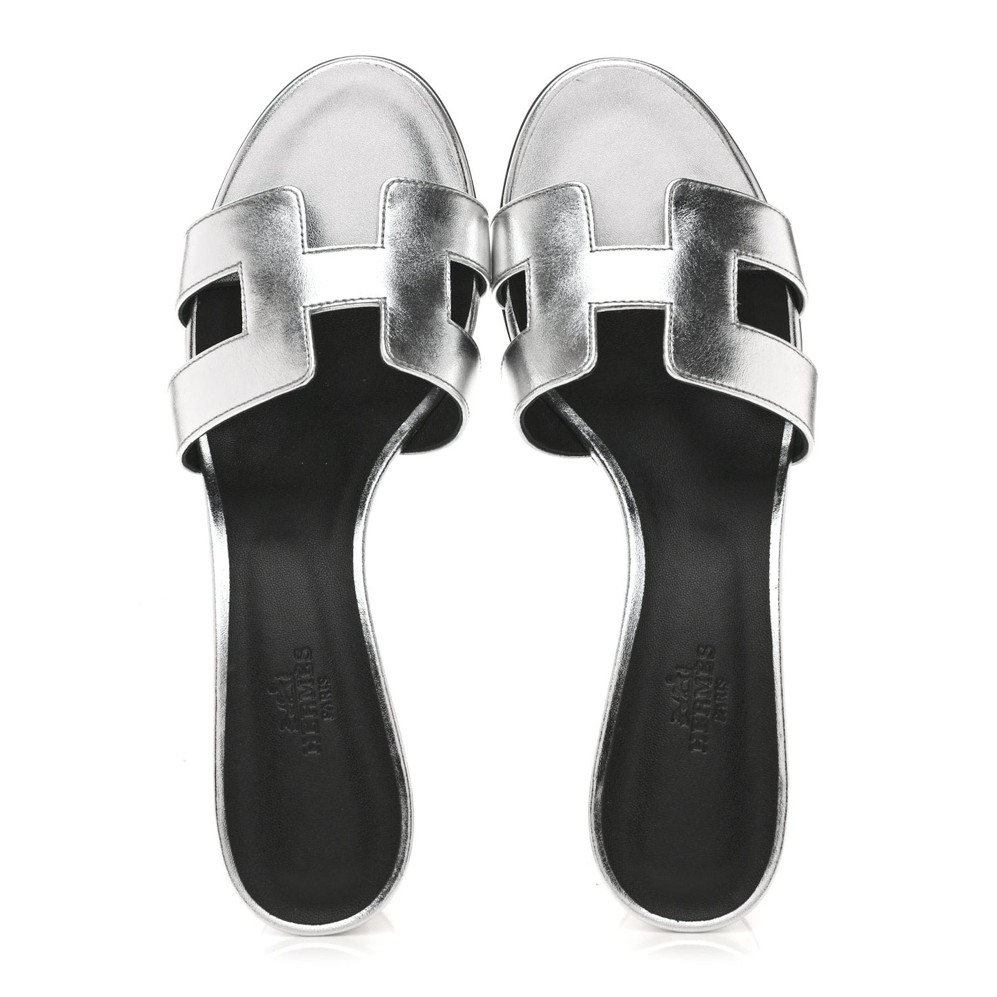 Metallic Nappa Oasis Sandals 39 Argent