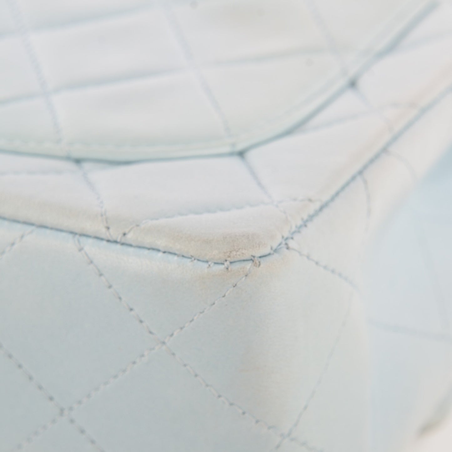 Lambskin Quilted Mini Square Flap Light Blue