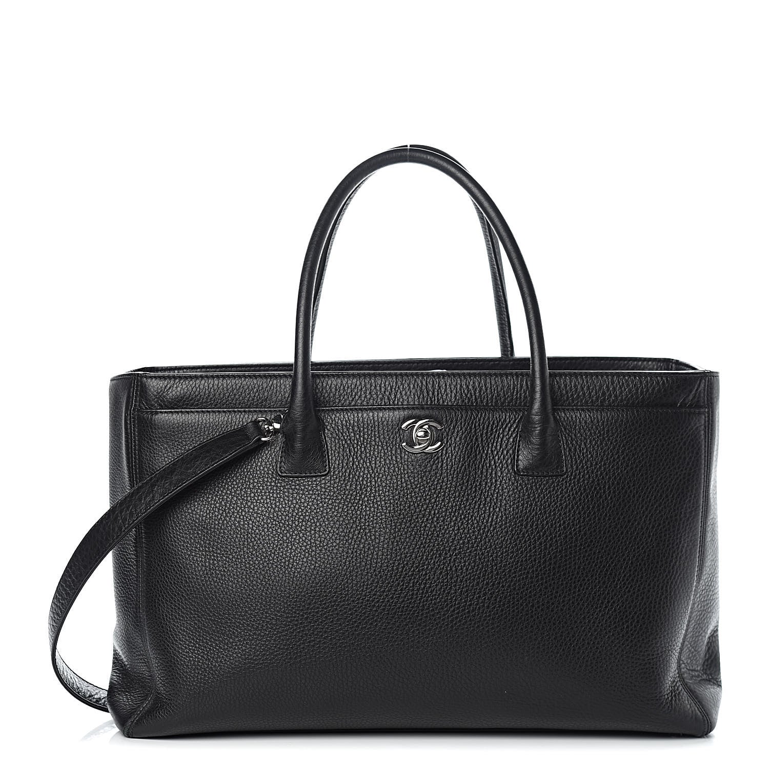 Chanel Calfskin Cerf Executive Shopper Tote Black 1 of 12