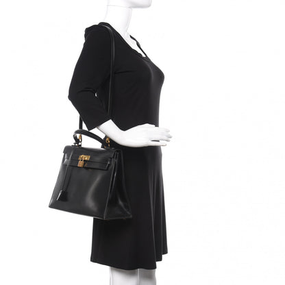 Hermes Box Kelly Sellier 32 Black 3 of 22