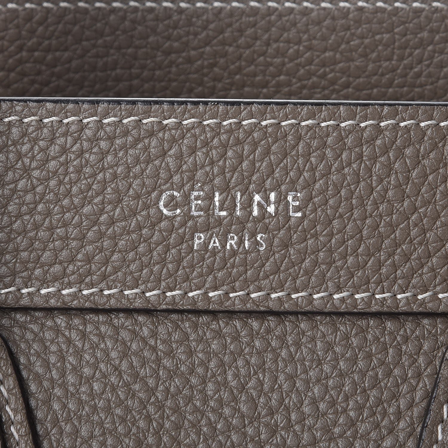 Celine Drummed Calfskin Nano Luggage Souris 6 of 8