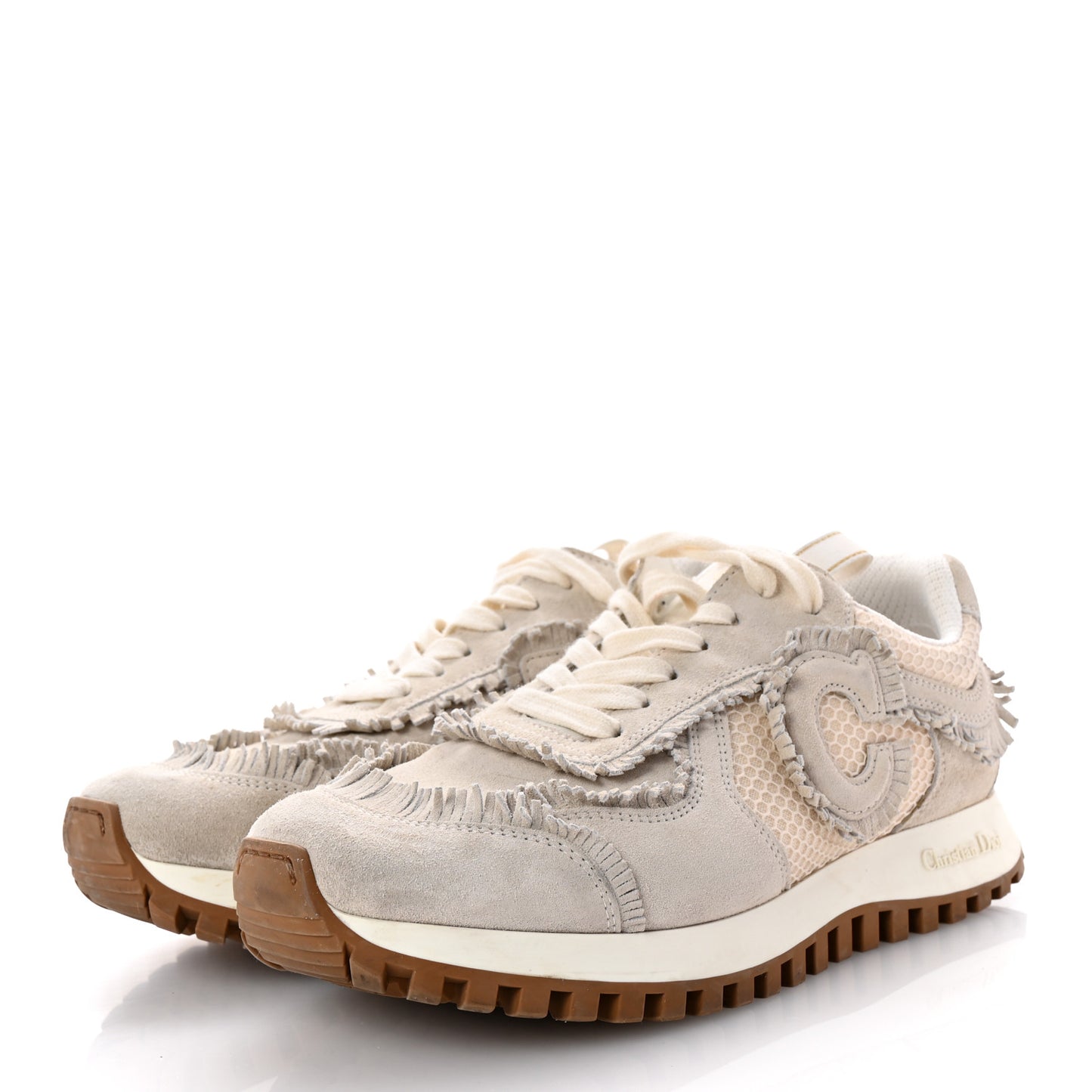 Suede C'est Dior Sneakers 40 Ecru