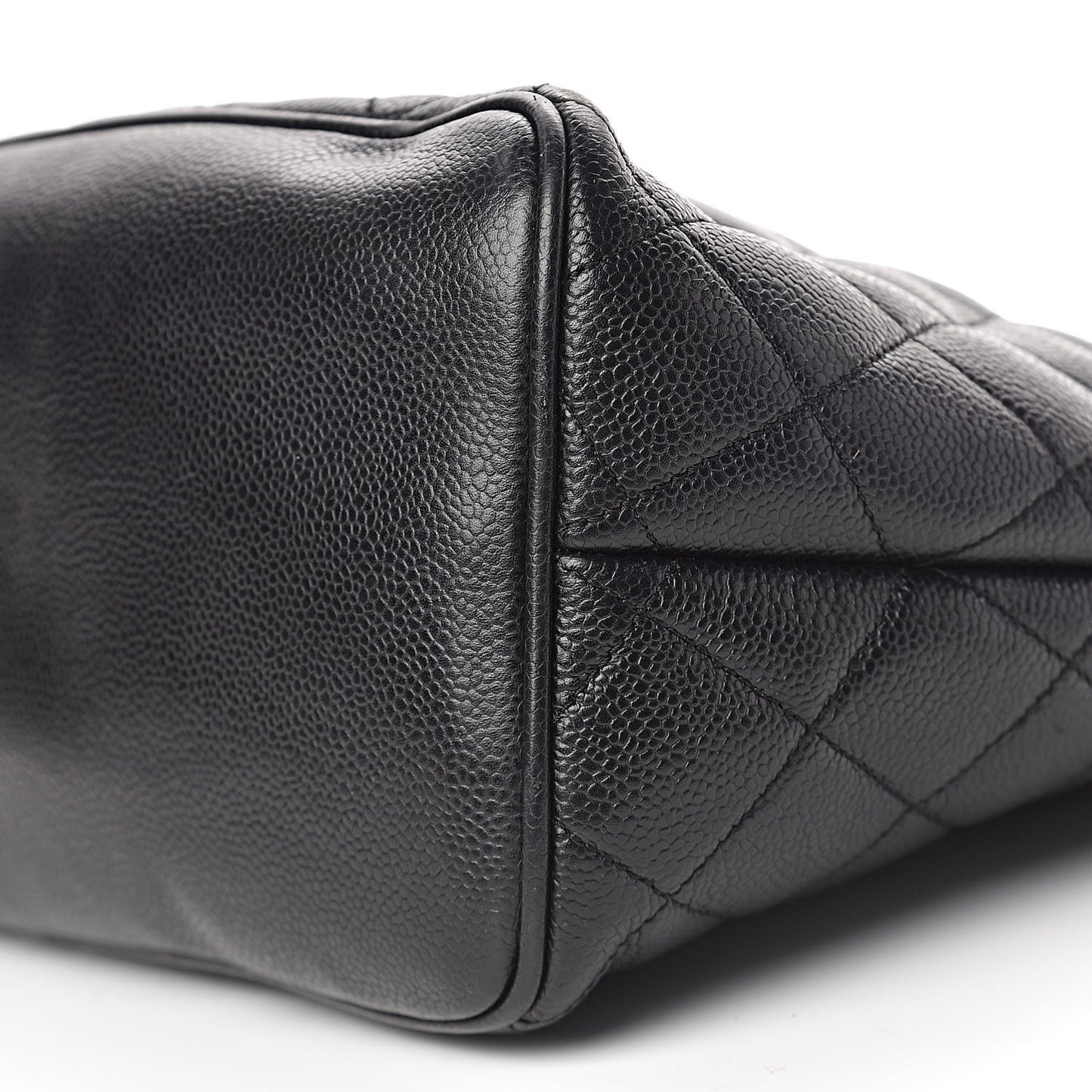 Caviar Quilted Medallion Tote Black